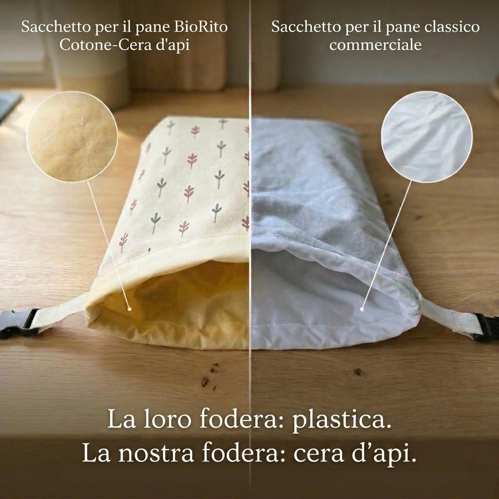 Sacchetti per il pane premium in 100% cotone e cera d’api