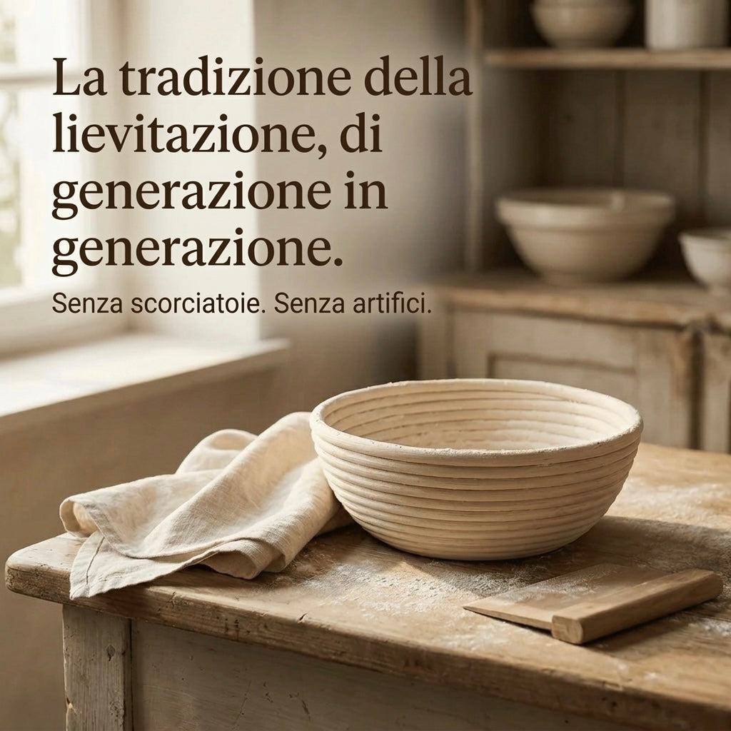 Cestino da lievitazione in rattan naturale
