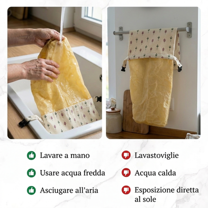 Sacchetti per il pane premium in 100% cotone e cera d’api