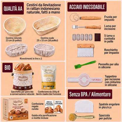 Kit per Pane con Lievito Madre Bio Fatto in Casa