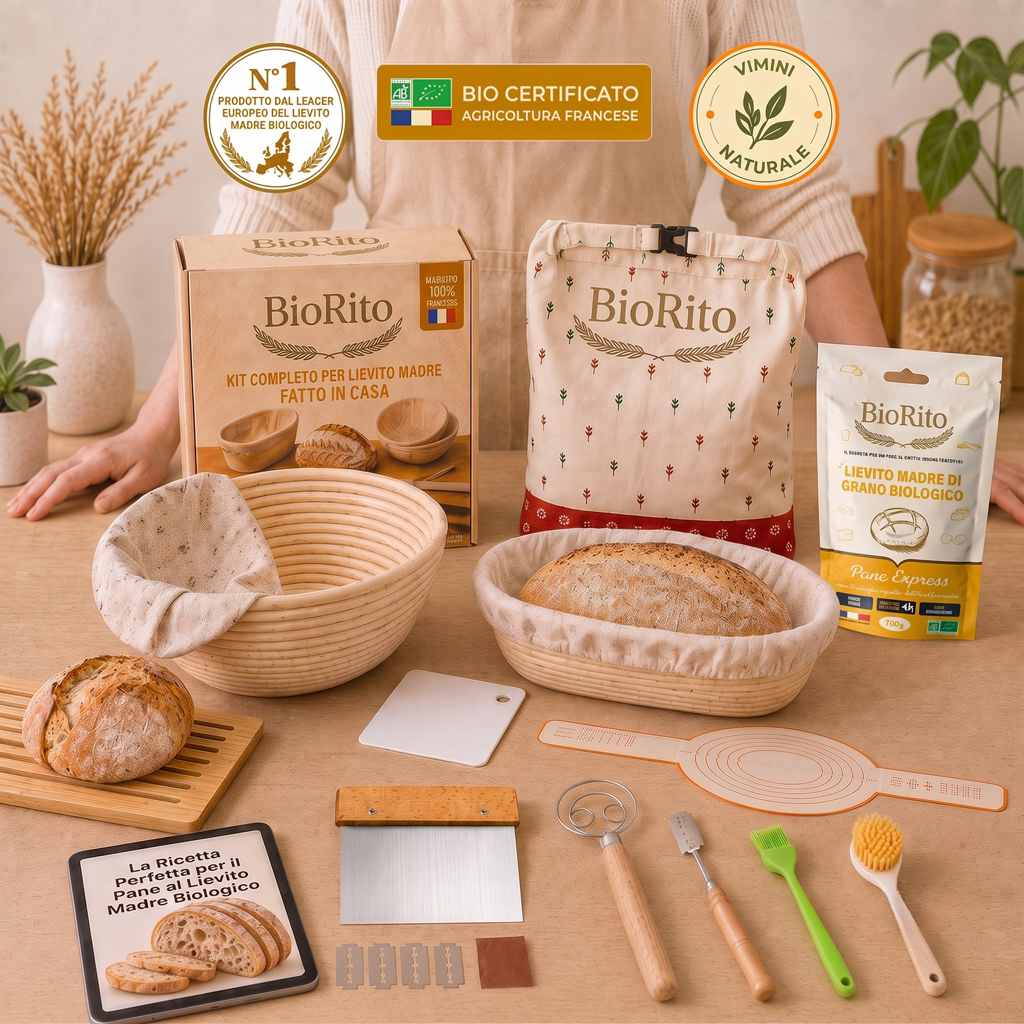 Kit per Pane con Lievito Madre Bio Fatto in Casa